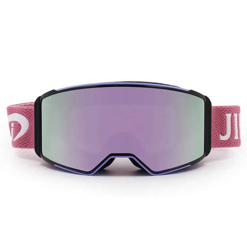 Large cylindrical ski goggles outdoor large field of view goggles windproof and fog proof glass magnetic suction ski goggles CL241010