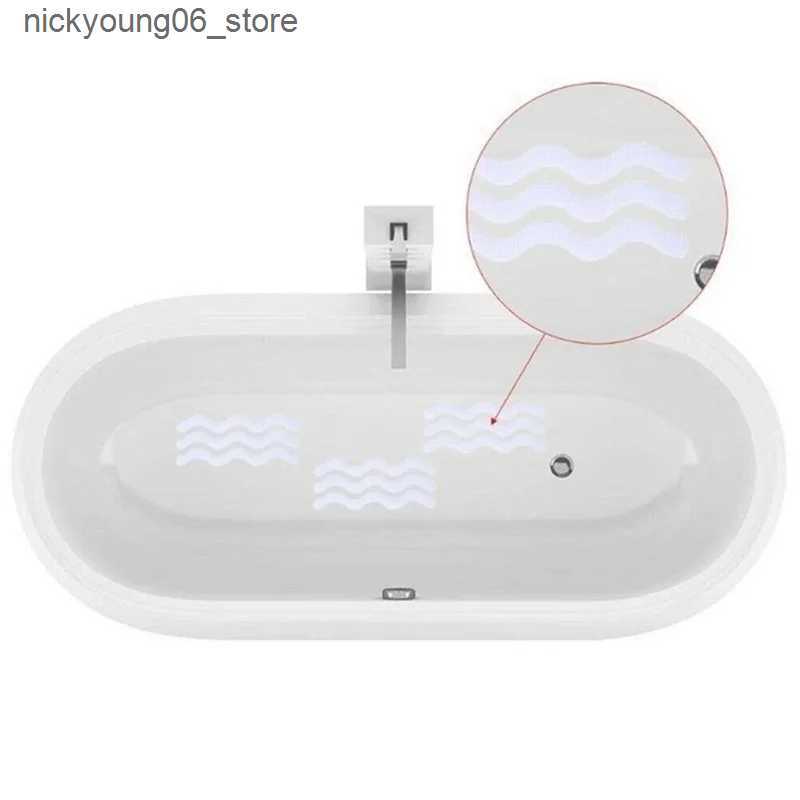 Non-Slip Bath Mats 12PCS Bathroom Slip Transparent Non-Slip Wavy Sticker Bathtub/Step/Baby Anti-fall Purpose High Strength Paste Safety Tape Pad L2409