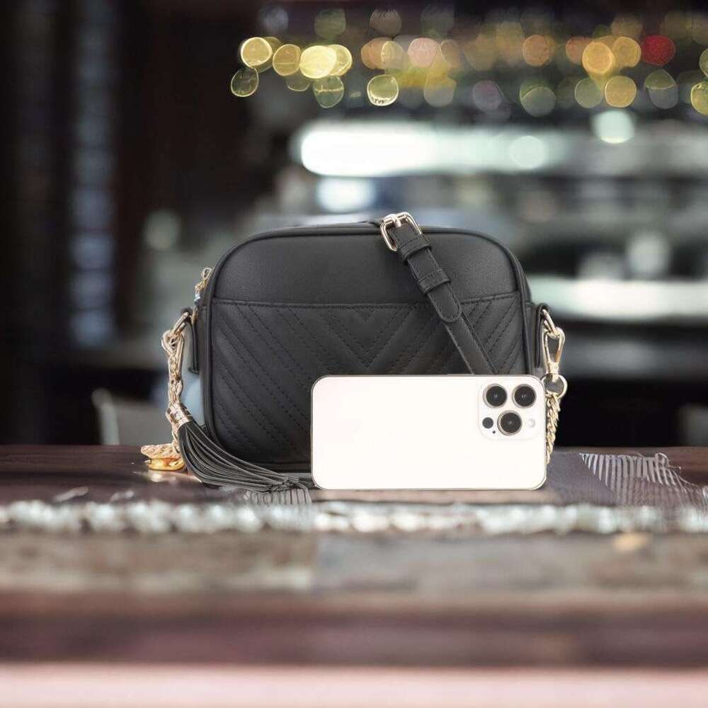 Quilted Crossbody Bag, Trendy Design Shoulder Purse