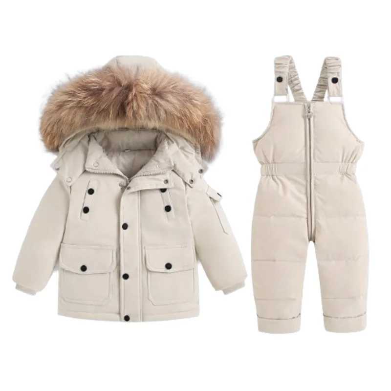 Down Coat Children Winter Down Jacket Jumpsuit Baby Thicken Warm Coat parka Boy clothing Set Snowsuit toddler girl clothes infant overcoat H241010