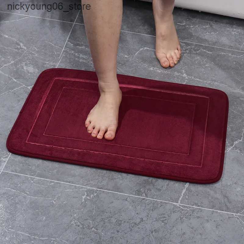 Non-Slip Bath Mats Bathroom Foot mat Memory Foam Pad Cobblestone Emed Bathroom Bath Mat Non-slip Carpets Rapid Water Absorption Shower Room Mat L24091