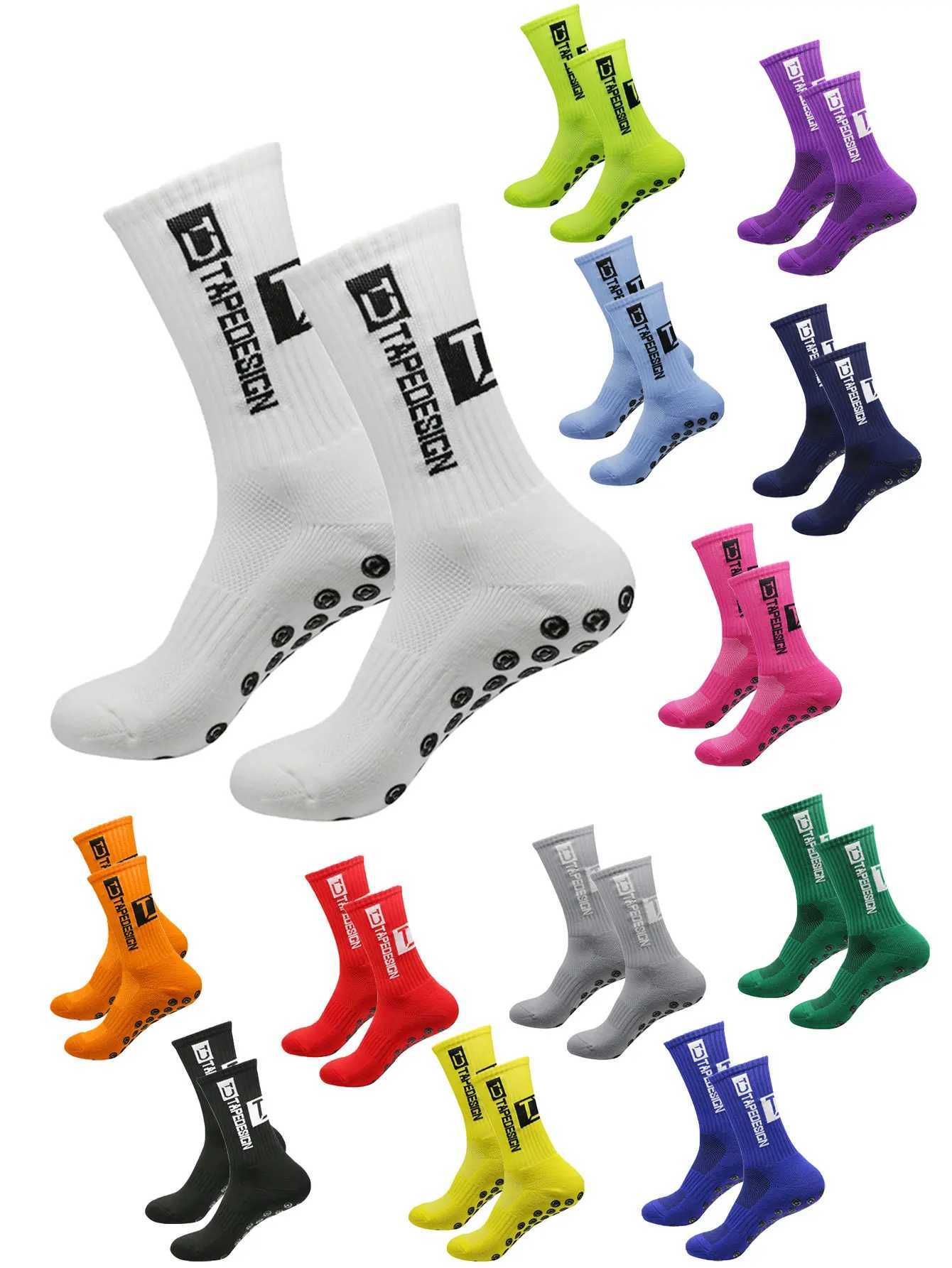 6 pairs of soccer socks mens and womens mid length anti slip training socks breathable and thick junior sports socksW241010