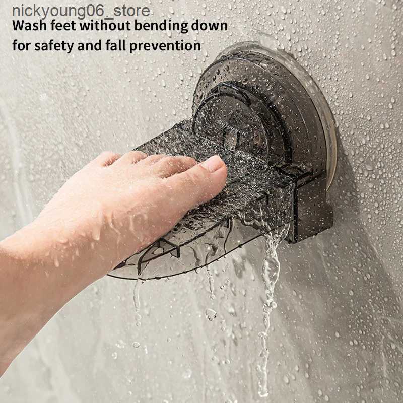 Non-Slip Bath Mats Btahroom Foot Pedal Plastic Bathroom Shower Shaving Leg Aid Grip Holder Foot Rest Suction Cup Step For Home Hotel Bath Supplies L24