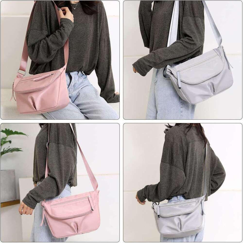Bags Nylon Crossbody for Women Waterproof Messenger Purses Travel Shoulder Handbags Large Pocketboo