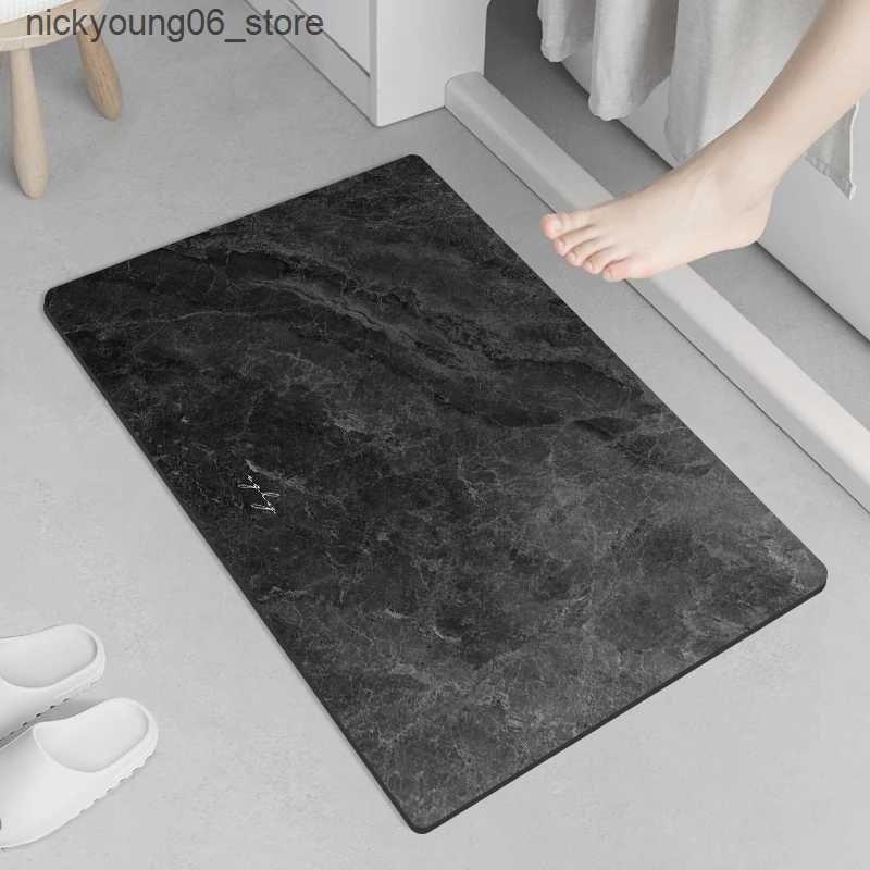 Non-Slip Bath Mats Non-slip Bath Mat Super Absorbent Bathroom Diatomite Mat Bath Rug Shower Room Entrance Doormat Toilet Foot Mat Bathroom Carpet L240