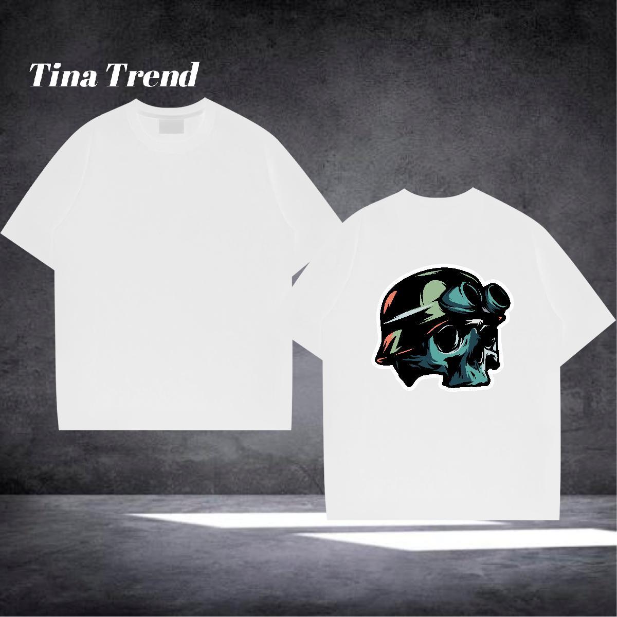 Designer T Shirt For Man 230g Cotton skull Sport Cartoon Print Pure Cotton Men Tops Tees Fashion Designer Tees Shirts