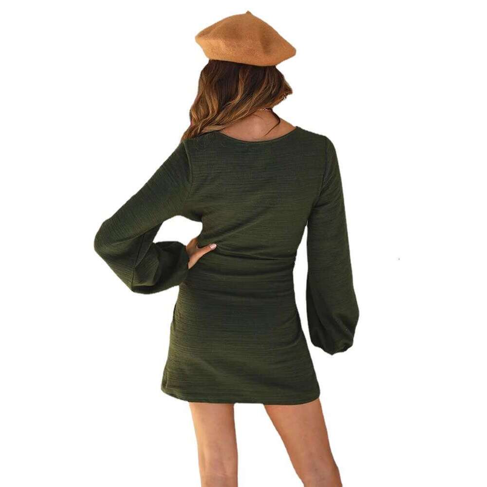 Autumn/Winter New Casual Lace Knitted Long sleeved Dress for Women