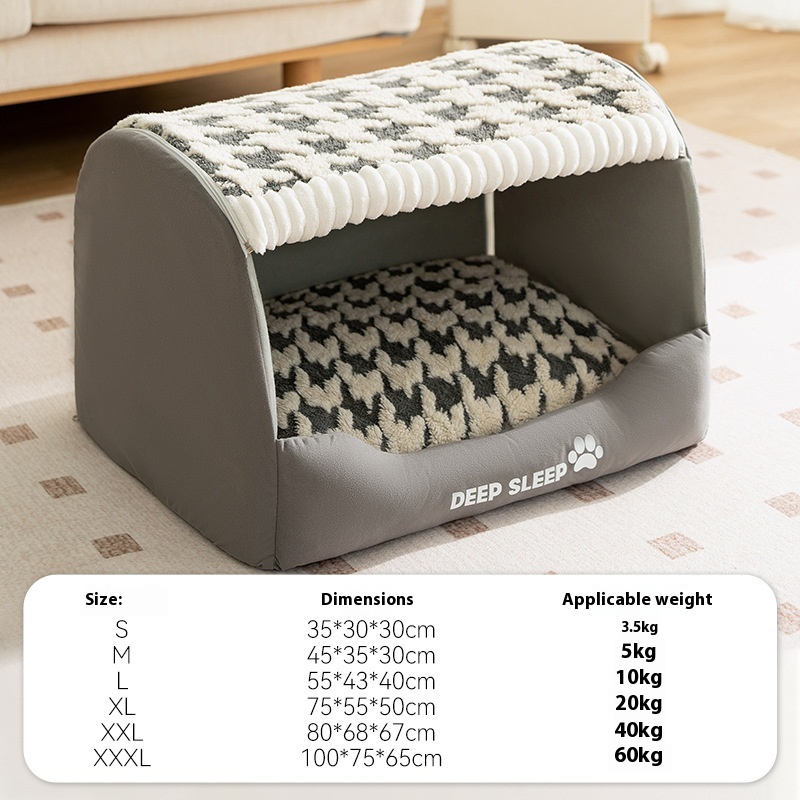 Warm Cozy 2024 Pet House: Neutral Wind Large Drawer Dog Kennel for Golden Retriever & Labrador