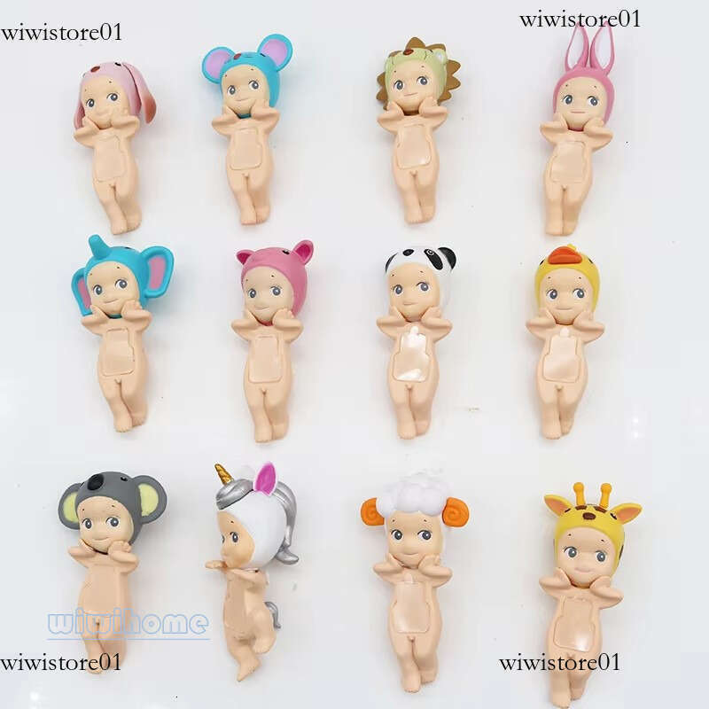 12Pcs Sonny Angel Figure Toys 3Inch Doll Model Desktop Car Ornament Lying Down Angel Toy Home Decoration Kids Birthday Gifts 042 45D A87