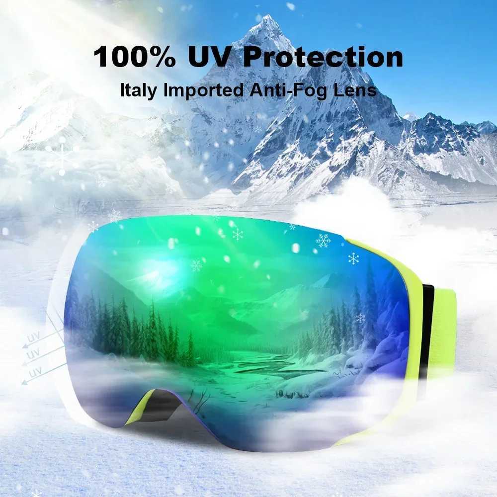X-TIGER Ski Goggles Magnetic UV400 Winter Ski Goggles Womens Outdoor Sports Ski Board Snow Bike Sunglasses CL241010