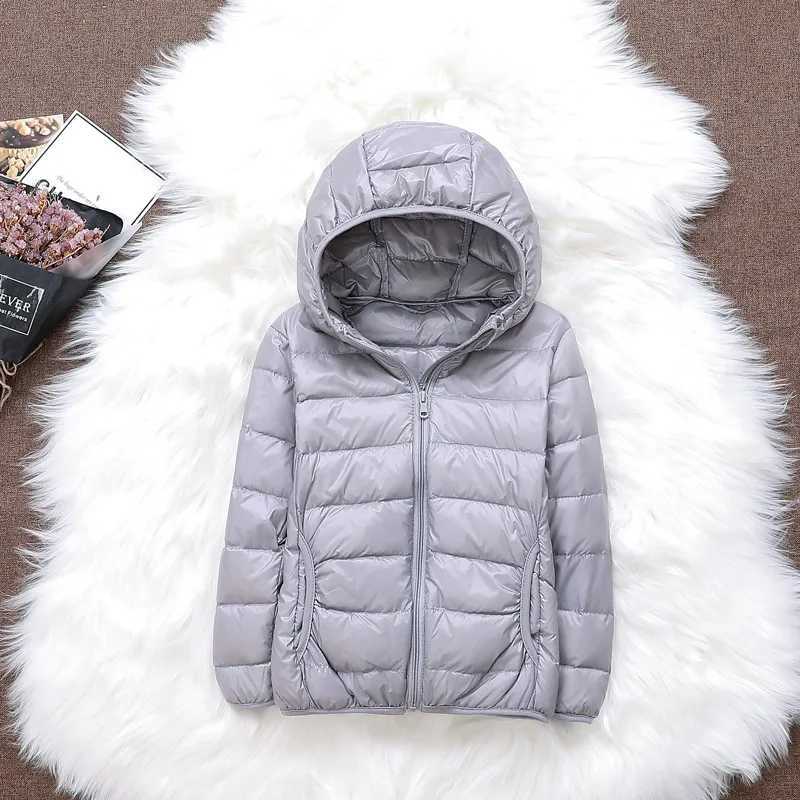 Down Coat Autumn and winter childrens feather jacket Ultralight duck down jacket suitable for boys toddlers hooded jackets and teenage girls clothing 