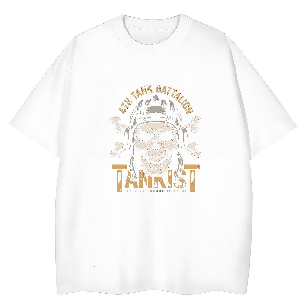 Factory Direct T Shirts Women 230g 100% Cotton Breathable Short Sleeve Spring Summer skull Couples T Shirts High quality DIY Logo Clothes Shirt