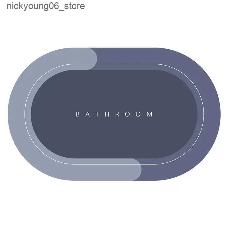 Non-Slip Bath Mats Non-slip Bathroom Mat Non-slip Toilet Super Absorbent Bathtub Mat Bathroom Entry Door Mat Diatomite Protective Foot Mat L240910 L09