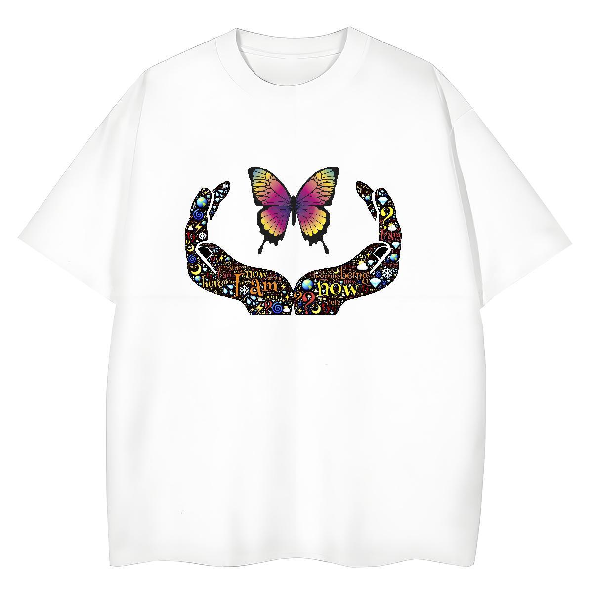 2024 Casual T shirt 230g Cotton Breathable Crew Neck Casual Sport hands Womens Tshirts Nice Customized Clothings