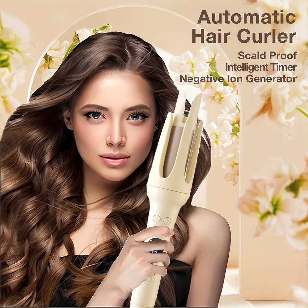 1pc automatic curling iron electric rotation big wave curling tool no hair injuryXJ241010