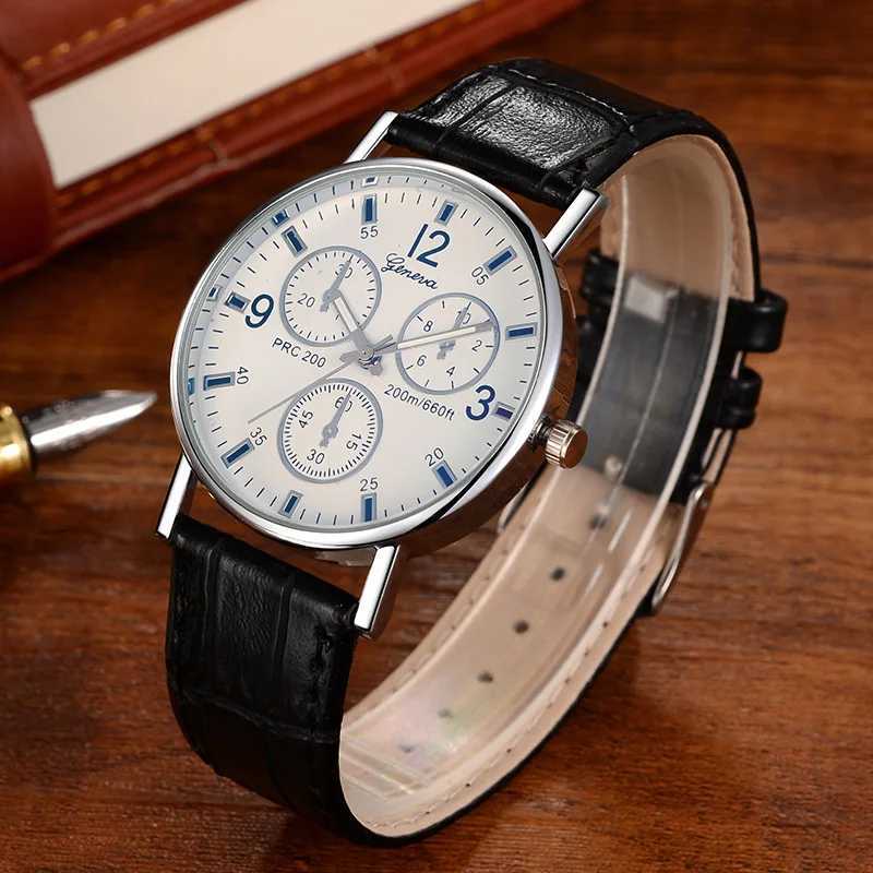 Ultra Thin Watch Men Sports Watches GENEVA Leather Band Analog Quartz Wristwatches Men Cheap Price Dropshipping Reloj HombreX241010