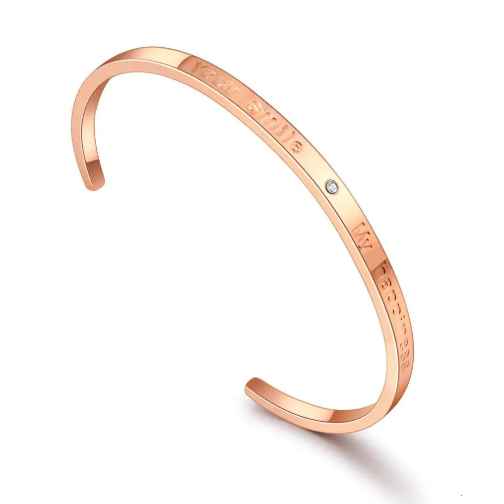 SDA Korean Style Womens Bracelet Accessories Rose Gold Plated Adjustable Size 240929