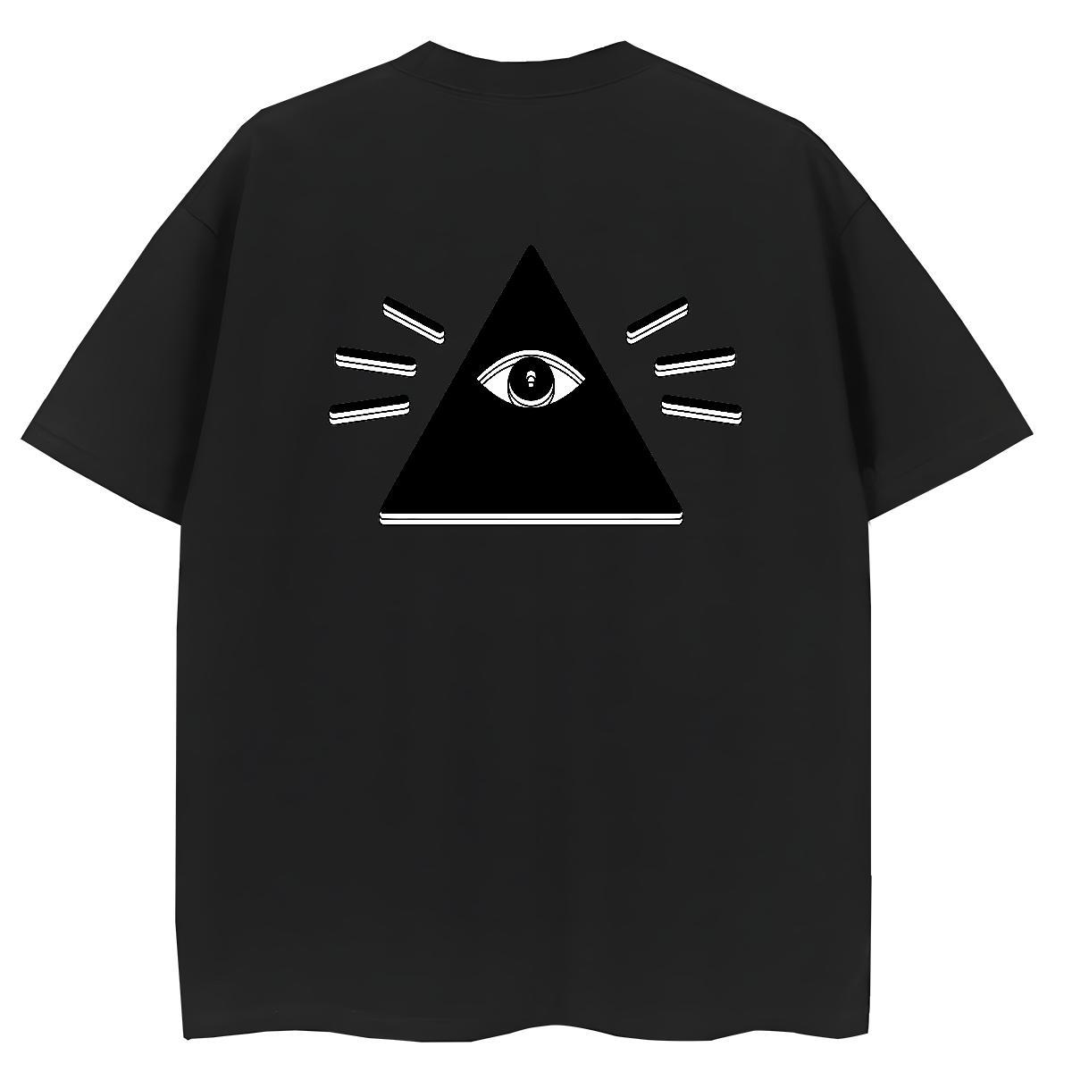 Casual New T-Shirts 230g 100% Cotton Breathable Soft Street Casual eye of the devil Lady T shirt Nice Customized Print Top Tees