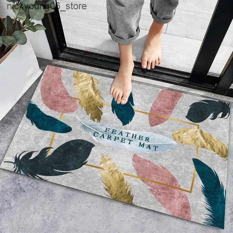 Non-Slip Bath Mats Anti-slip Entrance Door Mat Modern Super Absorbent Bathroom Home Floor Carpet Mat Hallway Floor Carpet Entrance L240910