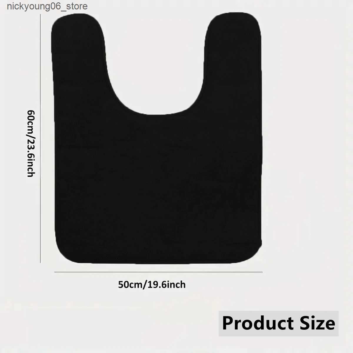 Non-Slip Bath Mats Large size bathroom mat U-shaped bathroom carpet absorbent and non slip toilet mat home decoration L240910