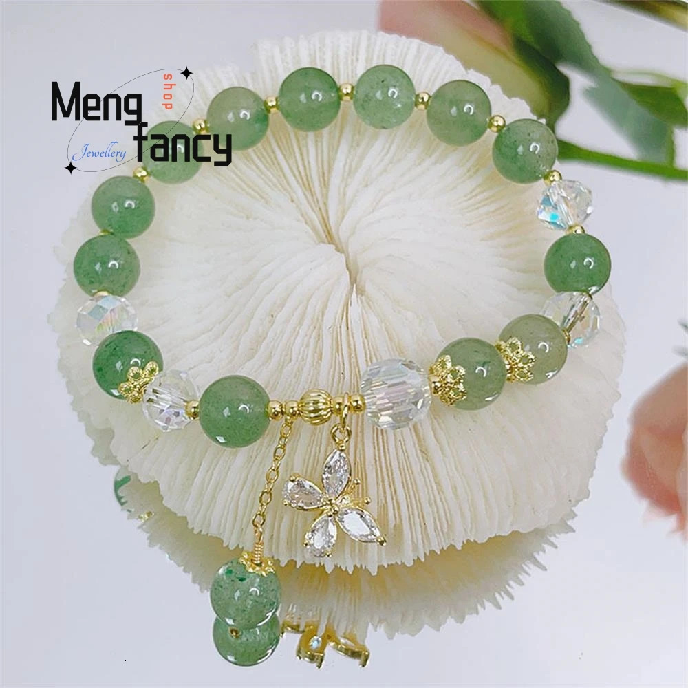 Natural Amethyst Bracelet Female Temperament Butterfly String Fashion Students Girlfriends Hand Exquisite Fashion Jewelry 240925