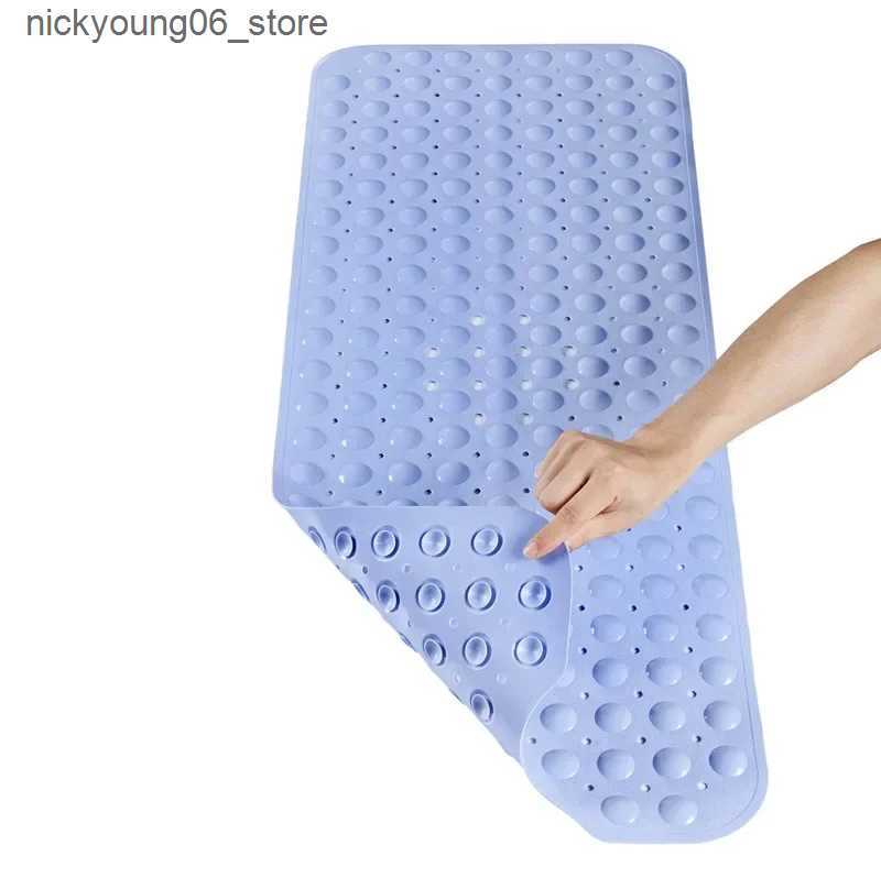 Non-Slip Bath Mats 100*40cm Bath Tub Shower Mat Non-Slip And Extra Large Bathtub Mat With Suction CupsMachine Washable Bathroom Mats With Drain L24091