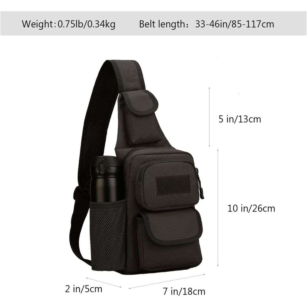 Tactical Sg Pack Military Molle Chest Crossbody Shoulder Bags with Patch