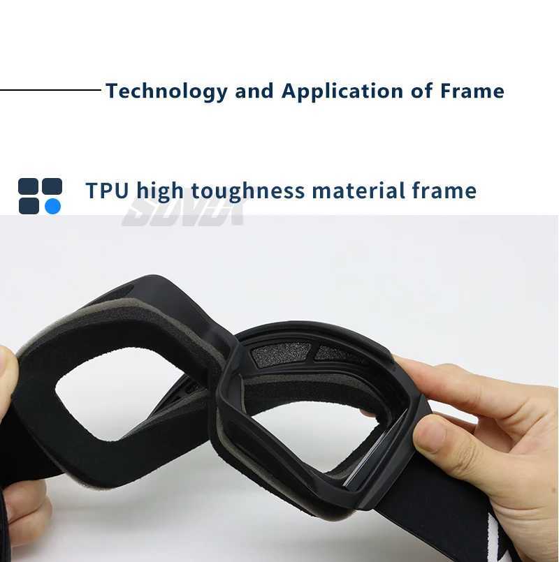 CHOOYOU 2024 new cylindrical buckle small frame anti fog skiing glasses CL241010