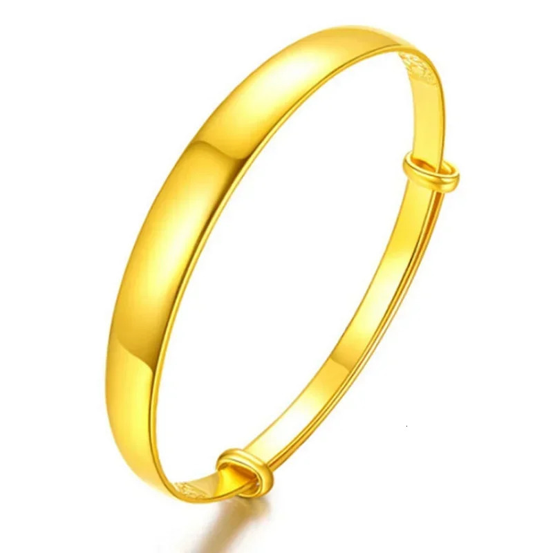 Gold Bracelet for Women 9999 24k Real Gold Bracelet Wide Face Dragon and Phoenix Bracelet Adjustable Gold Bracelet 240929