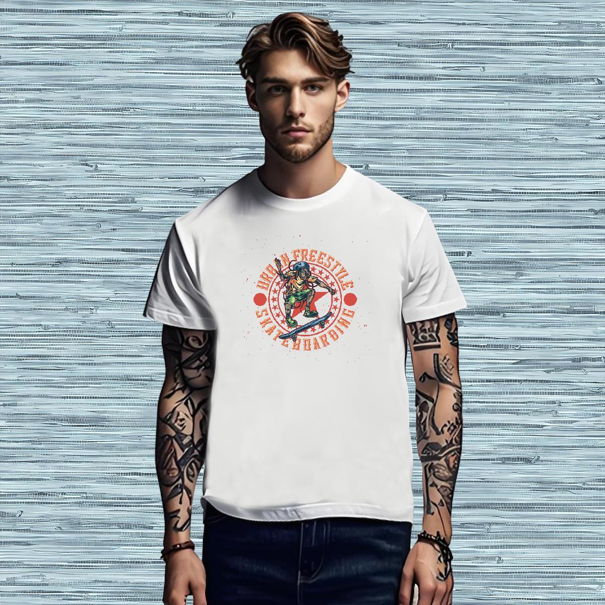 Comfortable T shirt 100% Cotton 230g skateboarding Anime Printing Street Floral Print O-Neck Short Sleeve Tshirts Wholesale Clothings