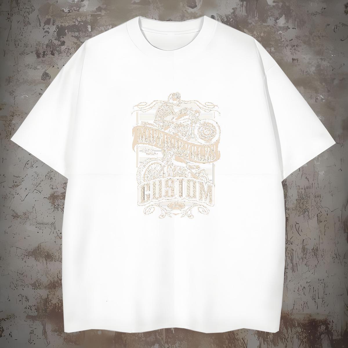 TOP Quality T-Shirts 230g Cotton skull Beach Custom Printed Breathable Crew Neck Tshirts Classic Tee Shirt