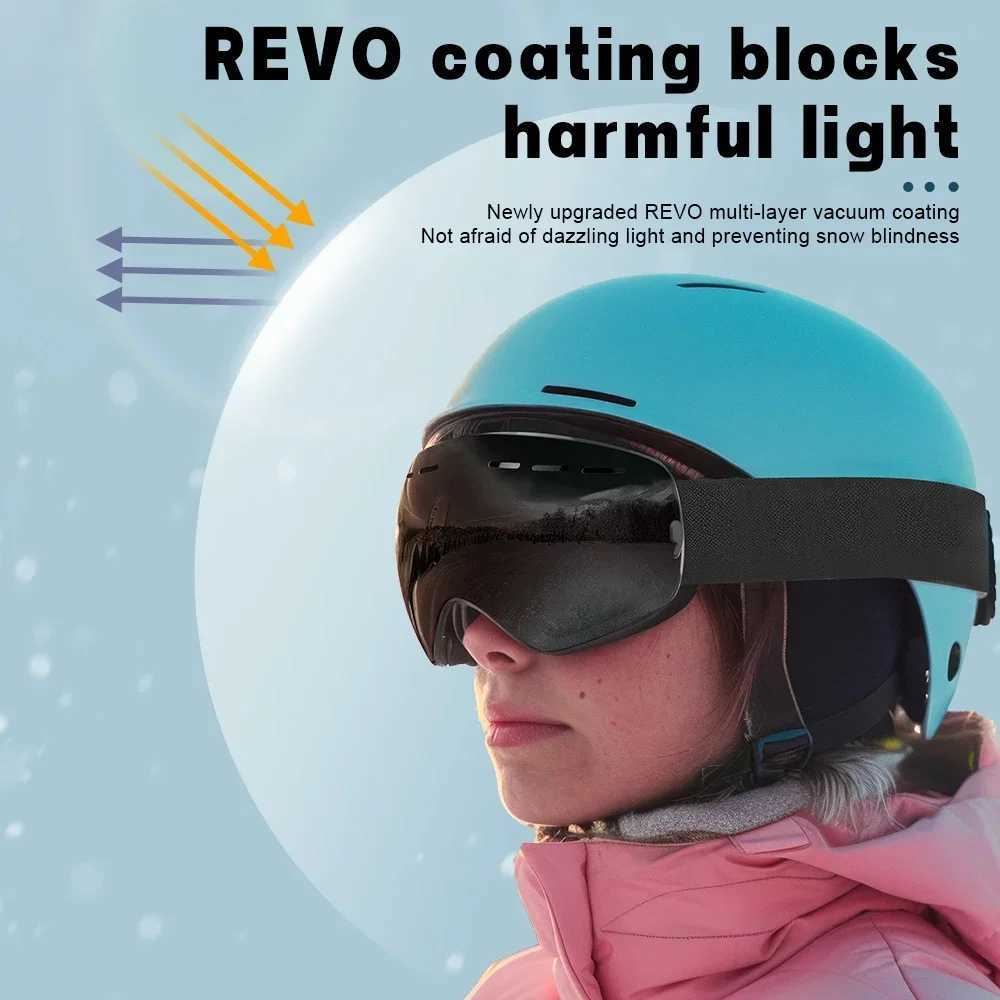 X-TIGER winter ski goggles womens ski goggles outdoor ski sunglasses UV400 lens anti fog comma model snow goggles CL241010