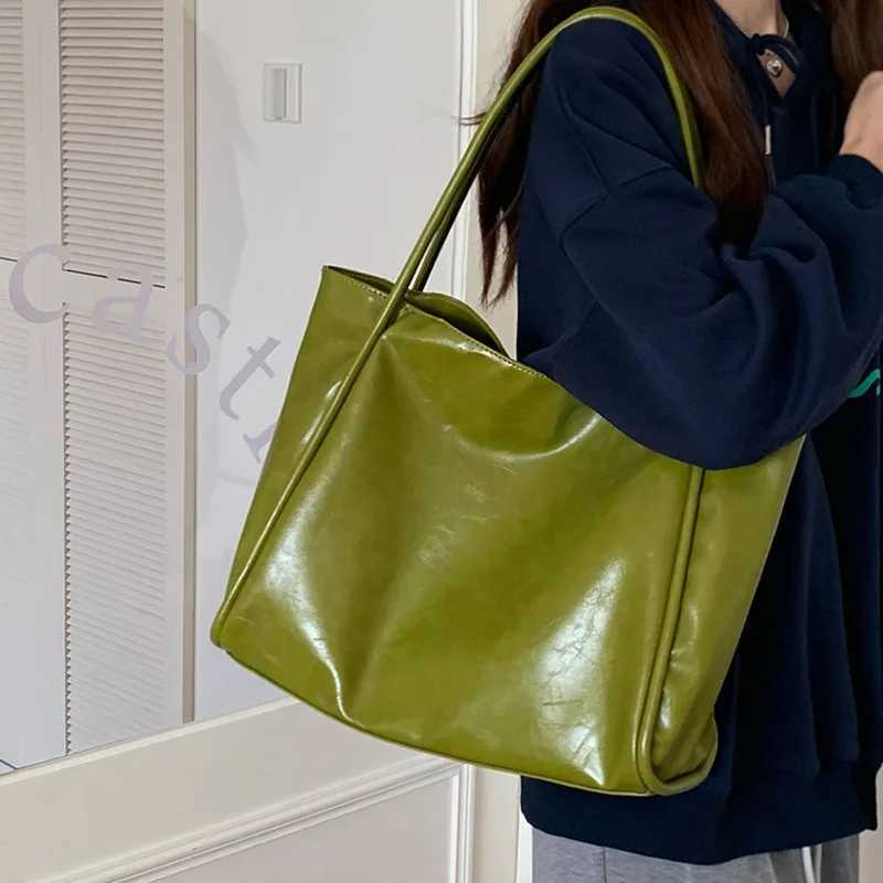 Women Tote Bag Fashion Underarm Pouch Large Capacity Soft Pu Leather Shoulder Retro Crossbody Casual Portable Bucket 241010