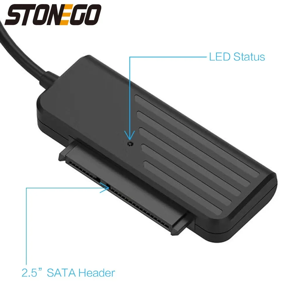 STONEGO USB 3.0/Type C Optional To SATA Hard Drive Converter Cable with UASP Adapter Compatible with Windows/Linux/Mac/Android