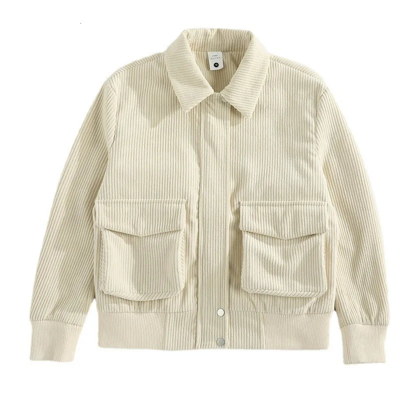 Fashion mens clothing top Corduroy jacket Korean version mens fashion spring and autumn jacket 241009