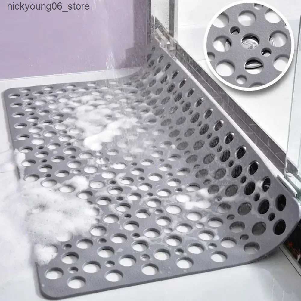 Non-Slip Bath Mats 1PC Extra Porous Large Bath Mat Non Slip Bathtub Strong Suction Anti-Mold TPE Shower Mat Kitchen Bathroom Products 70x38/75x43cm L2
