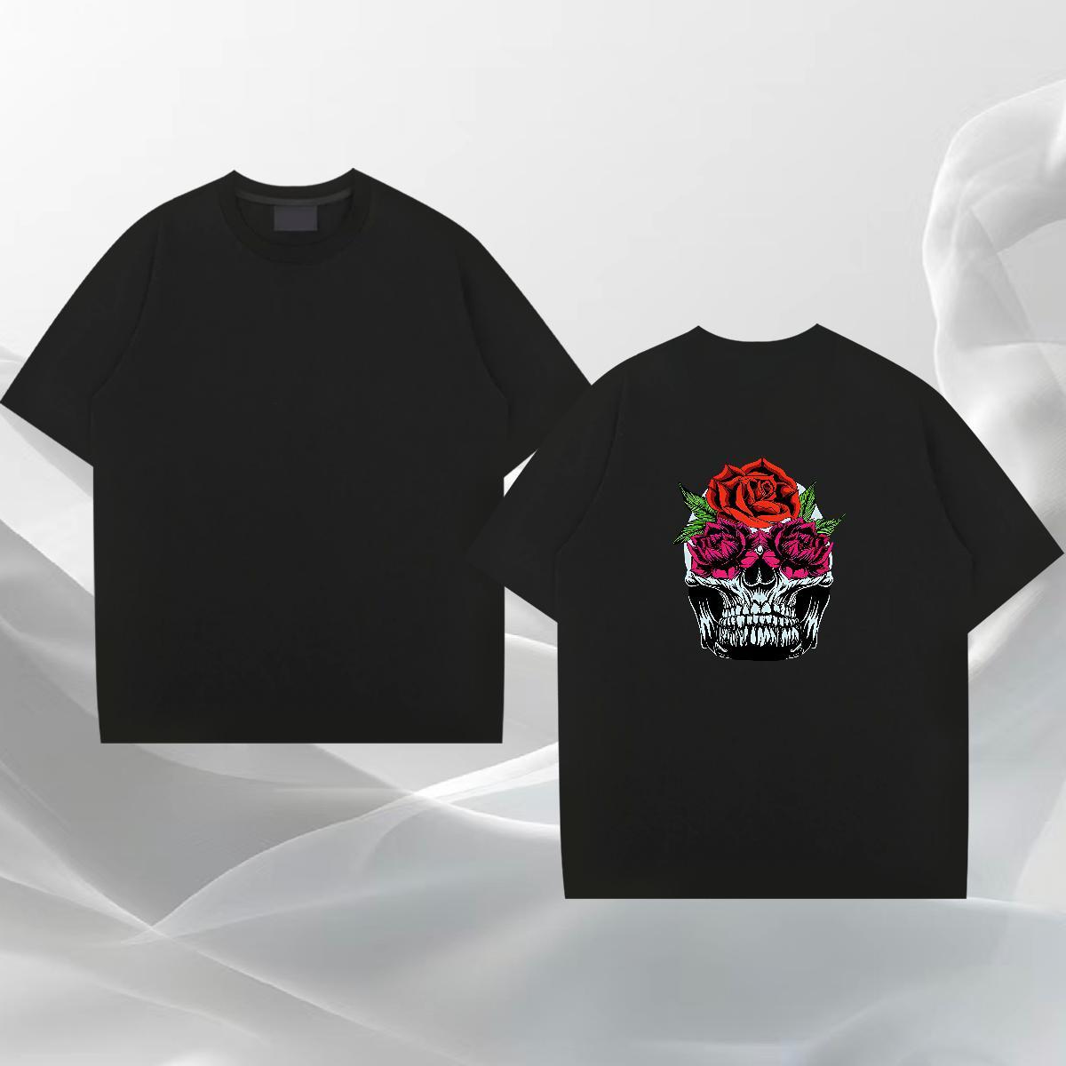 Designer T shirt 100% Cotton 230g skull Home Outdoor Custom Printed Breathable Crew Neck Tshirts Fashion Tee Shirt