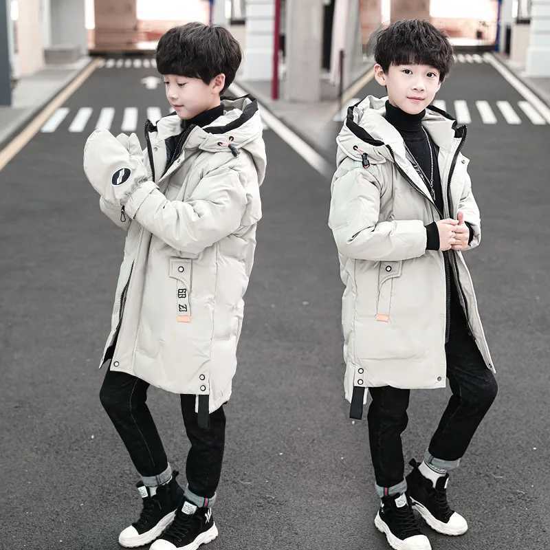 Down Coat New Children parka s Winter Warm Jacket Coat snowsuit Clothing Big Boy Thicken Outerwear toddler clothes infant overcoat -30C H241010