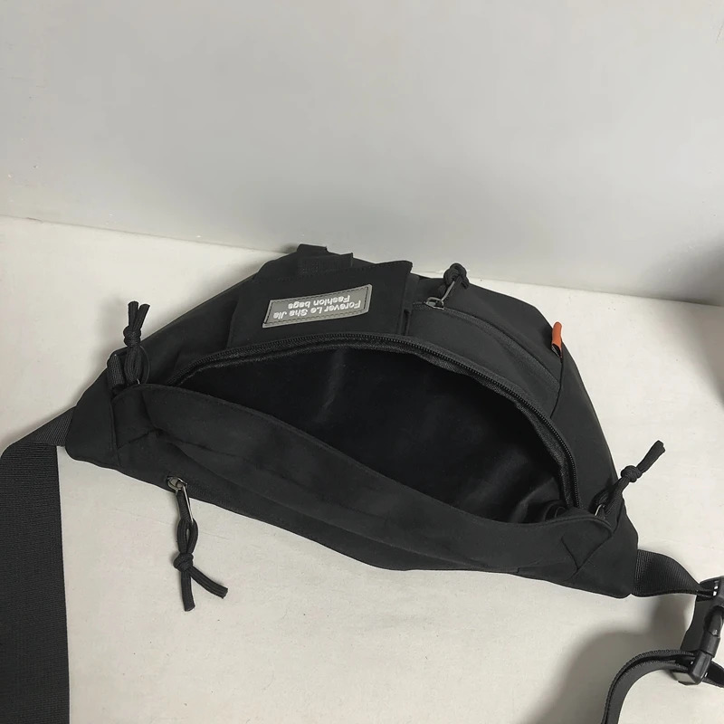 Large capacity casual waist bag nylon Fanny bag mens large waist belt bag multifunctional chest bag travel banana waist bag 241008
