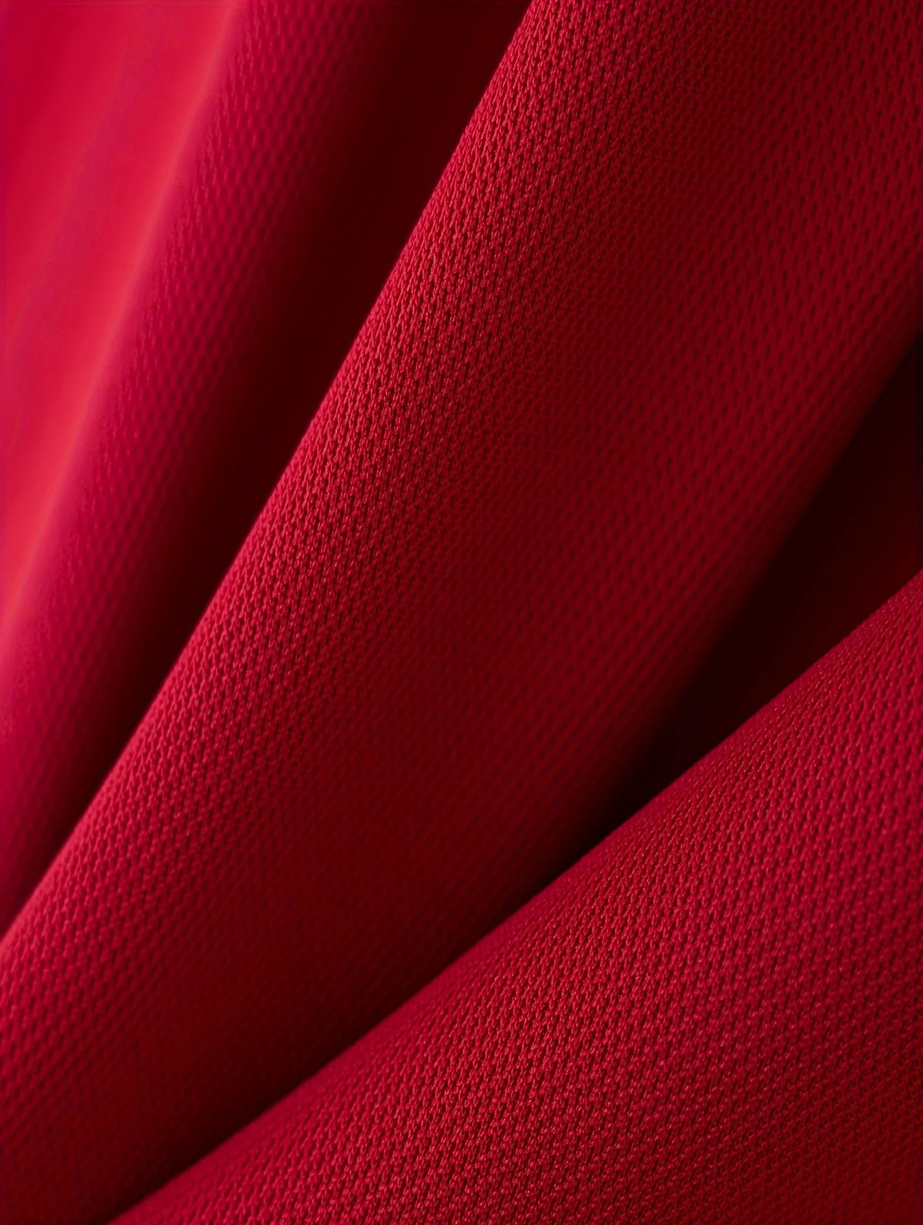 Spring and Autumn Classic Mens Red Checkered Pocket Collar Button Long Sleeve Polo Shirt Mens Sports and Leisure Polo Shirt 241010