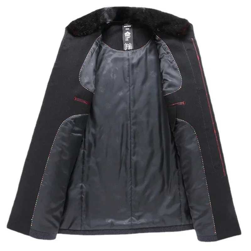 New Men Winter Cashmere Trench Coats Woolen Blends Male Business Casual Overcoats High Quality Man Warm Winter Jackets Size 3XL LX241010