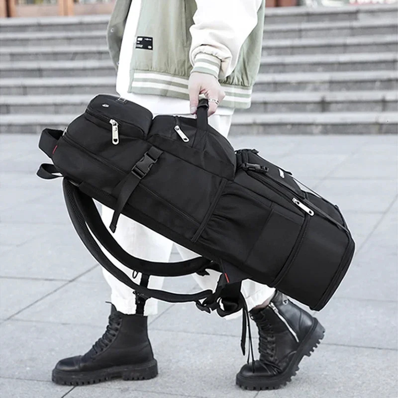 80L 90L travel bag large capacity climbing backpack mens outdoor camping hiking 241008