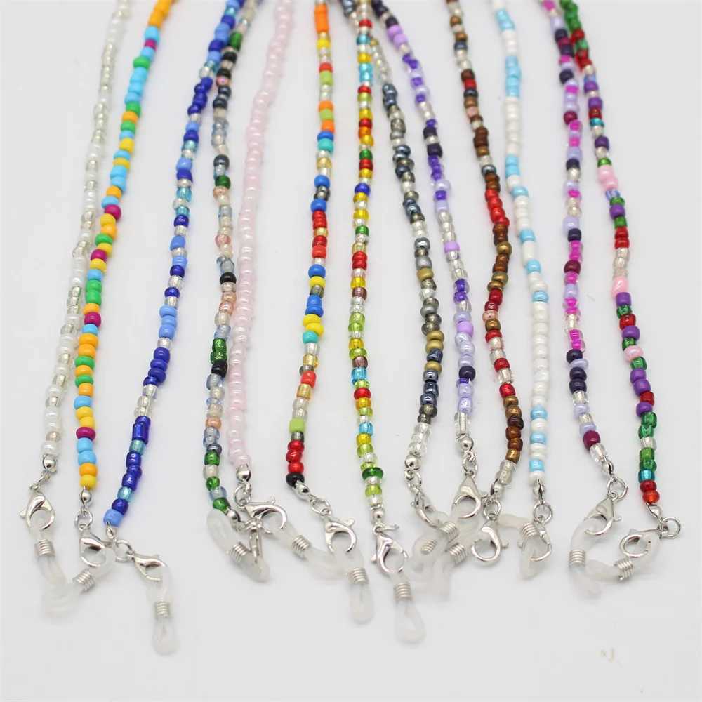 Fashion Eyeglasses Chain Colorful Beaded Trendy Outside Casual Sunglasses Accessory Necklace Mask Hanging Rope Women GiftsX241010