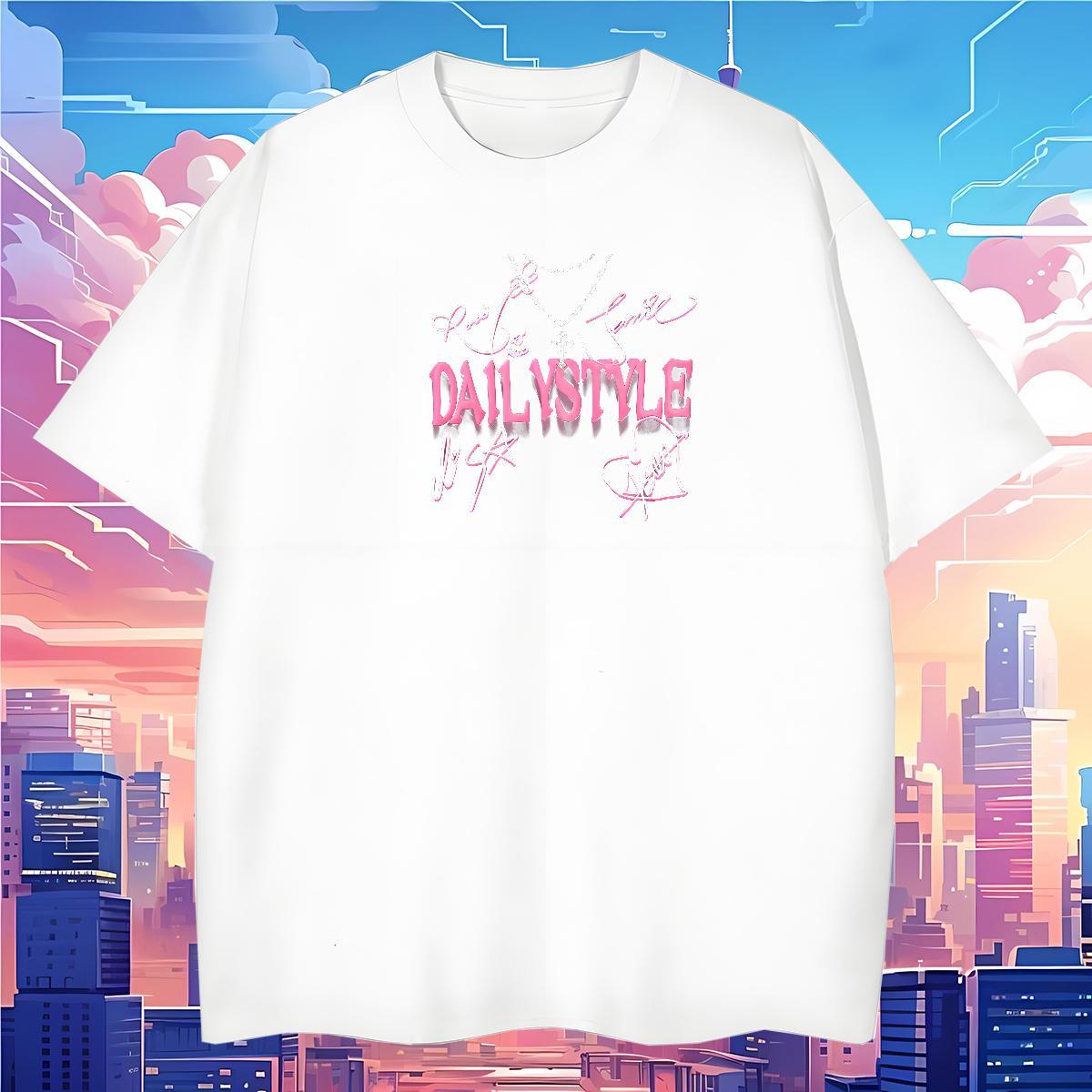 TOP Quality Men T Shirts 100% Cotton 230g letter Street Cartoon Print Pure Cotton Couples T Shirts Designer Fashion Tees Shirts