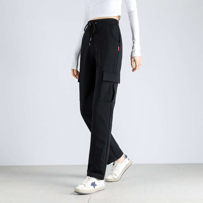 Work for Women in Spring Autumn 2022 New Style Slim High Waisted Small Loose Straight Leg Sports and Leisure Pants Printing Solid Color All-match Mode