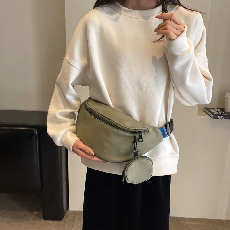 Black yellow orange punk hip-hop cross body bag mens womens street casual phone coin waist bag Techwear Fanny Pack 241008