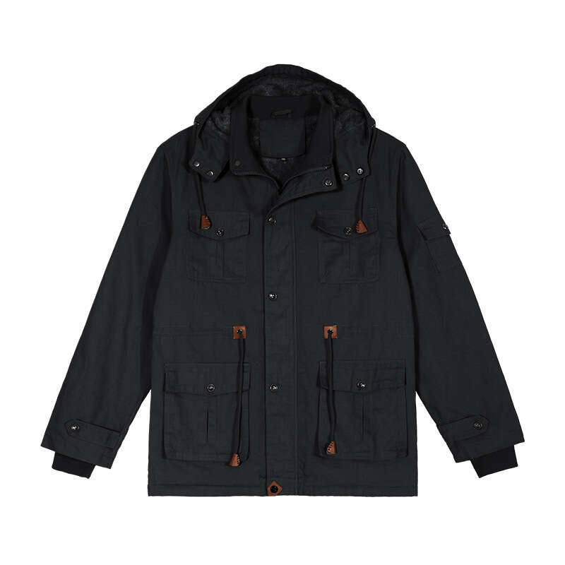 Men's Wear | 2024 Autumn/Winter New Cross Border Men's Plush Coat High Quality Trendy Brand Hooded Casual Jacket For Men