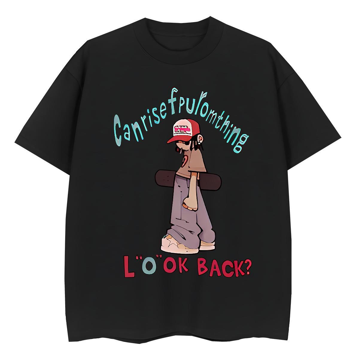 Fashion New T-Shirts 230g Pure Cotton Crew Neck Breathable Daily Wear character Lady T shirt Nice Black Oversized Clothes