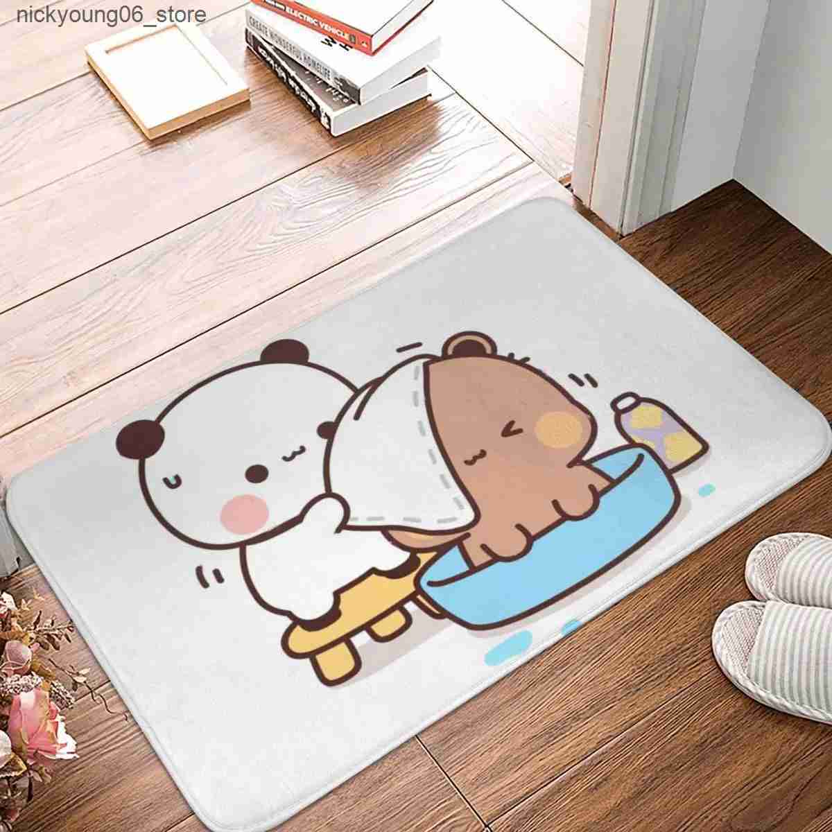 Non-Slip Bath Mats Bubu And Dudu Bath Foot Mat for Shower Home Decor Bear Bath Mat Quick Drying Fashion Bathroom Rug Absorbent Non Slip Toilet Pad L24