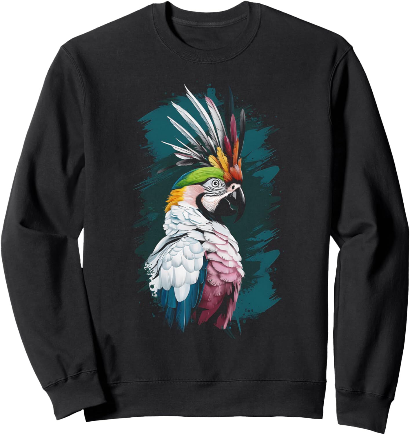 Long Sleeve Shirts for Men sweatshirt Parrot Bird Colorful Feathers Birdwatching Tropical Gift Sweatshirt Tee Streetwear Casual tops clothes